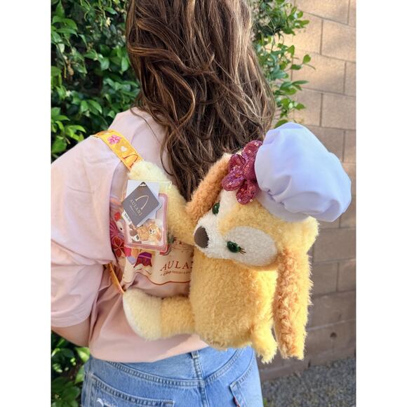 Disney Aulani CookieAnn New Plush Backpack Bag Medium Yellow Duffy Friend Hawaii main image 8